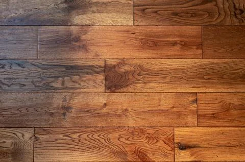 Solid oak wood flooring Stock Photos
