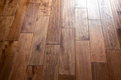 Solid oak wood flooring Stock Photos
