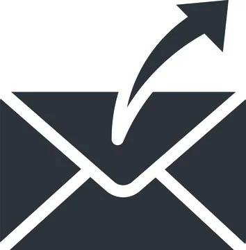 Solid Outbound Email Stock Illustration