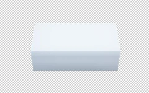 Solid pure white box top view 스톡 일러스트