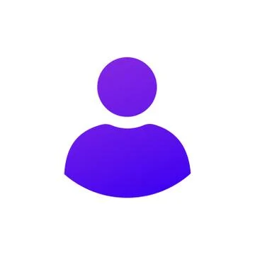 Solid Purple gradient user icon. Web icon. Stock Illustration