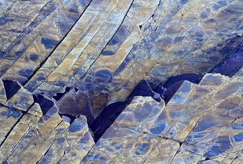 Solid rocky formation with abstract pattern Stock Photos