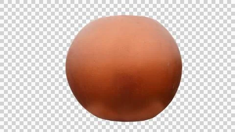 Solid Round Orange Terracotta Garden Pot Isolated for Art Concept Stock Photos