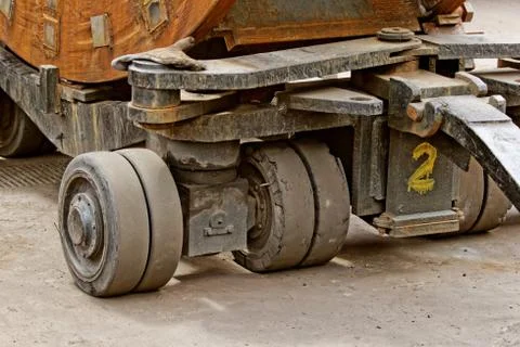 Solid rubber wheels Stock Photos