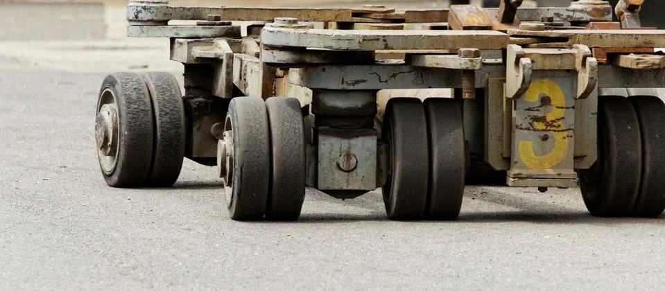 Solid rubber wheels Stock Photos