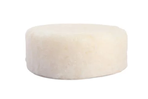 Solid shampoo bar isolated on white. Hair care Foto stock