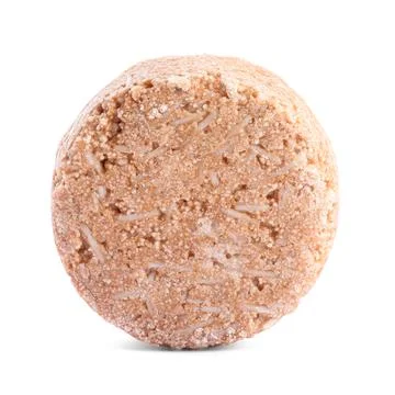 Solid shampoo bar isolated on white. Hair care Stock Photos