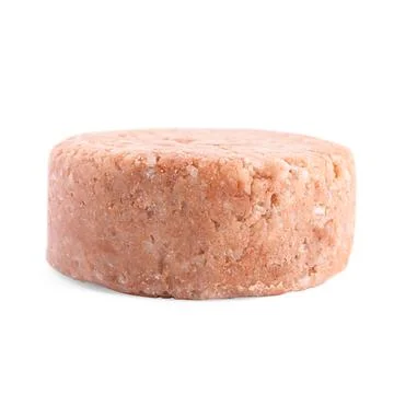 Solid shampoo bar isolated on white. Hair care Foto stock