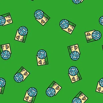 Solid shampoo bar sustainable beauty vector seamless pattern Stock Illustration