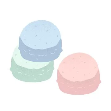 Solid shampoo bars, natural organic hair care, hand made cosmetic product, eco Stock Illustration