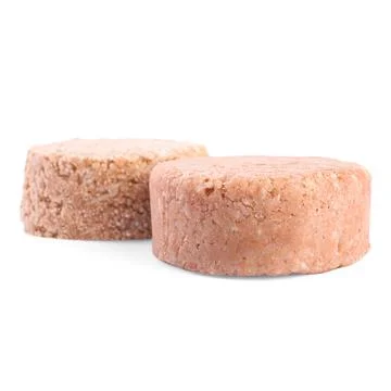 Solid shampoo bars on white background. Hair care 写真素材