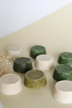 Solid shampoo bars zero waste Foto stock