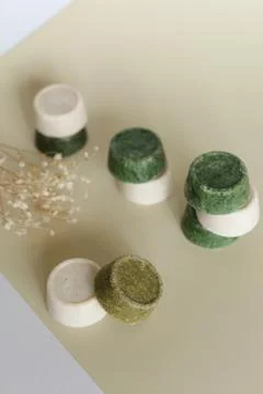Solid shampoo bars zero waste Foto stock