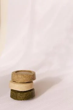 Solid shampoo bars zero waste Stock Photos