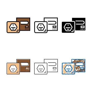 Solid shampoo color forms icon vector Stock Illustration