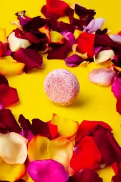Solid shampoo with the smell of flowers Stock Photos