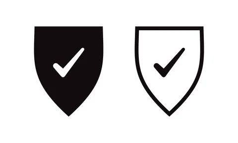 Solid Shield Icons Collection Ilustración de archivo