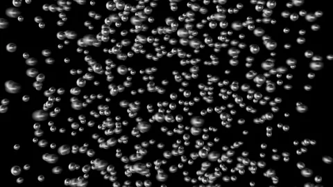 Solid Spinning Metal Chrome Ring Separating into Hundreds of Different Particles Stock Footage 319543253
