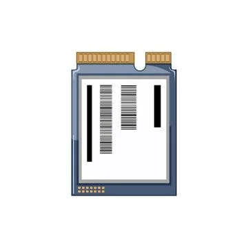 Solid ssd storage cartoon vector illustration Stockillustratie
