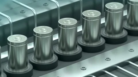 Solid state batteries are manufacturing in industry Video stock 235449584