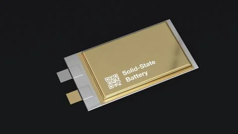 Solid state batteries for cars, development groundbreaking SSB pouch cell s.. Stock Photos
