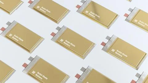 Solid state batteries, Next Generation SSB pouch cell solid-state electric .. Stock Photos