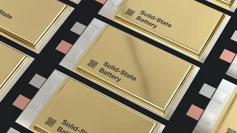 Solid state batteries, Next Generation SSB pouch cell solid-state electric .. Stock Photos