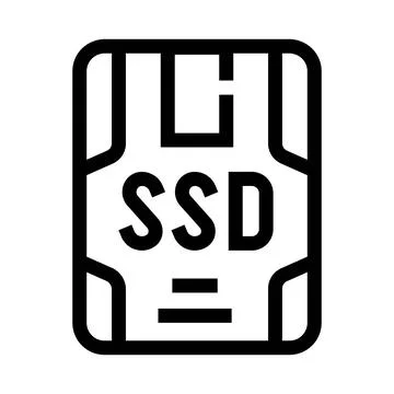 Solid state drive data storage hardware icon Stock Illustration