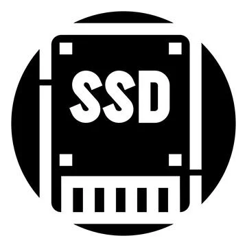 Solid state drive data storage technology icon 스톡 일러스트