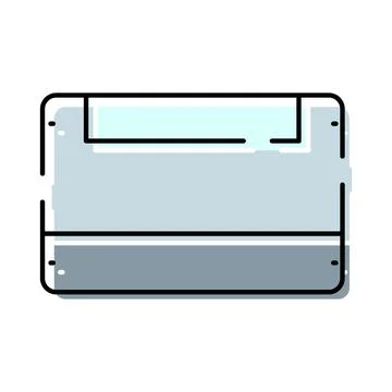 Solid state drive data storage computer hardware icon Stockillustratie