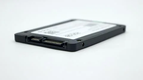 Solid state drive isolated on white background 스톡 사진