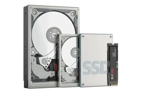 Solid state drive SSD, Hard Disk Drive HDD 3.5 inch, HDD 2.5 inch for lapt... 写真素材