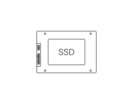 Solid state drive, ssd icon. Vector illustration, flat design. Stockillustratie