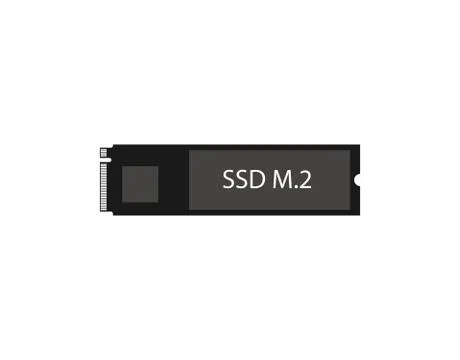 Solid state drive, ssd m2 icon. Vector illustration, flat design. Stock Illustration