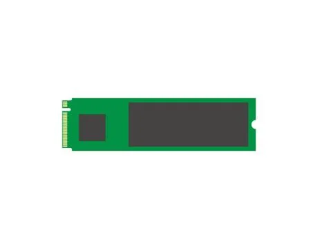 Solid state drive, ssd m2 icon. Vector illustration, flat design. Stock Illustration