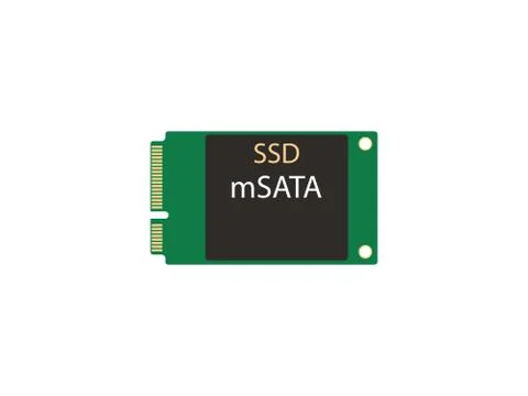 Solid state drive, ssd mSATA icon. Vector illustration, flat design. 스톡 일러스트