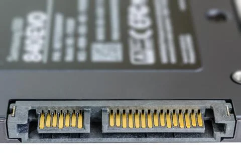 Solid state drive ssd sata connector isolated on white Stock Photos