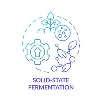 Solid-state fermentation blue gradient concept icon Illustrazione stock