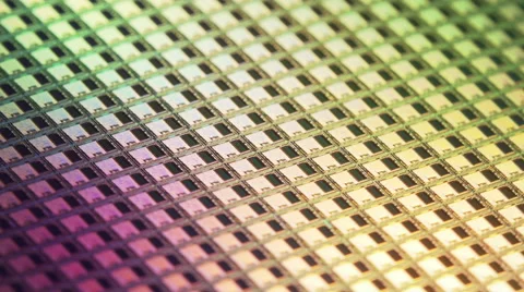 Solid State Memory Wafer Loop 4k Stock Footage 47888180