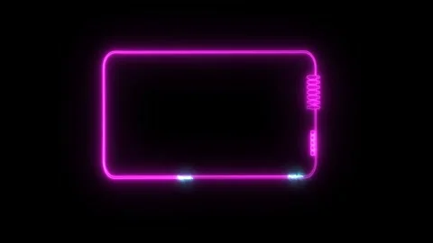 Solid state powerful battery magenta energy border with electric energy blu.. Stock Footage 248198352