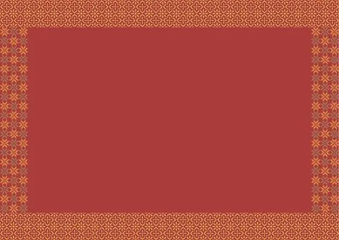 Solid terracotta red minimalist rectangular frame Stock Illustration
