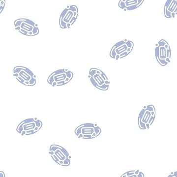 Solid toilet soap glyph vector seamless pattern Stock Illustration