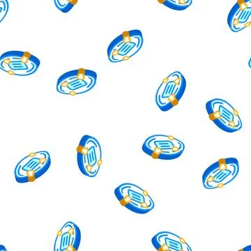 Solid toilet soap isometric icon seamless pattern Stock Illustration