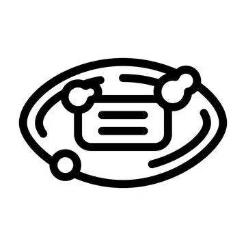 Solid toilet soap line icon vector illustration Illustrazione stock