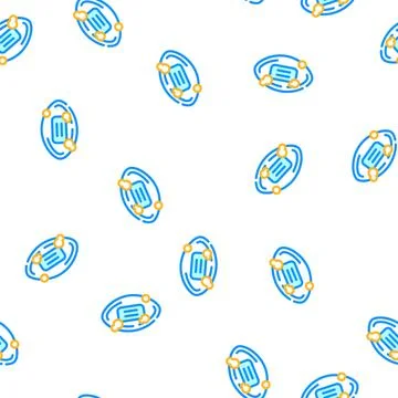 Solid toilet soap vector seamless pattern Illustrazione stock