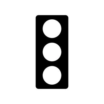 Solid traffic light vector icon isolated on white background イラスト素材