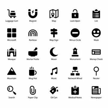 Solid Vectors Set Illustrazione stock