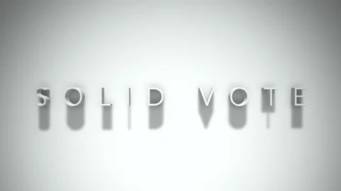 Solid vote 3D title animation with shadows on a white background Stock Footage 297117812