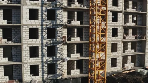 Solid walls of concrete. The framework for the walls. Formwork for walls made of Stock Footage 164325703