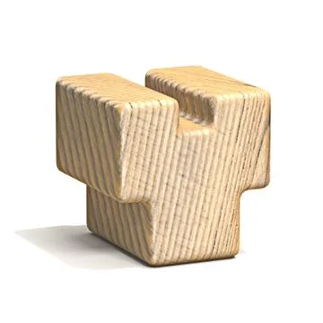 Solid wooden cube font Letter Y 3D Illustrazione stock